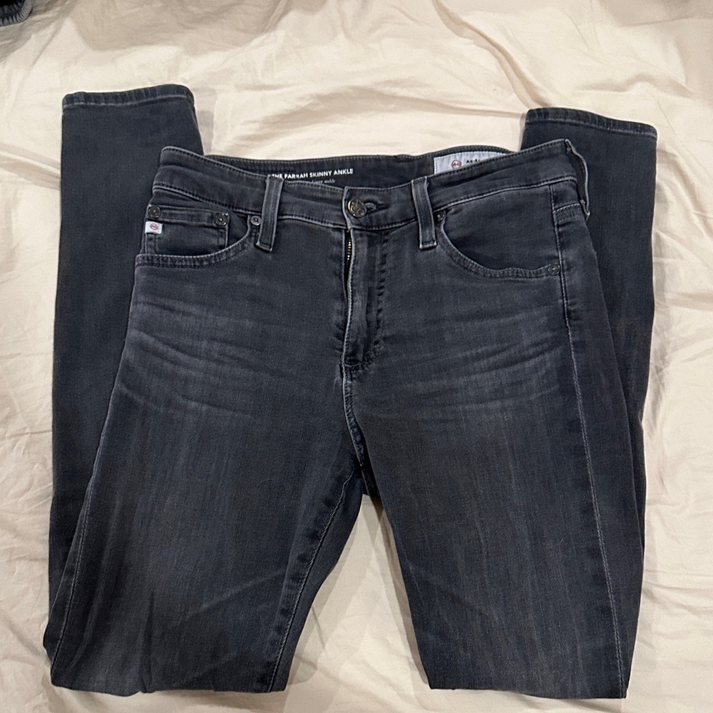 AG Farrah skinny ankle high rise dark gray Jeans 26